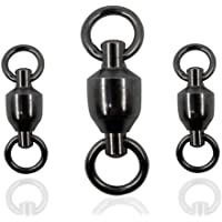 Emerillones de Cojinetes Bolas Pesca 25pcs Conectores Giratorios de Pesca de Cobre de Alta Resistencia con Anillos…